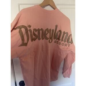 Disney Parks Spirit Jersey Disneyland Resort Peach And Gold Glitter Size XS